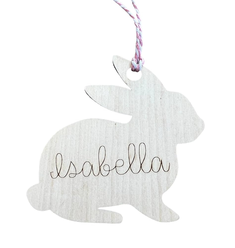 Personalized Kids Name Easter Basket Tag, Custom Easter Gift for Kids, 30 Font Options, Basket Ta... | Amazon (US)