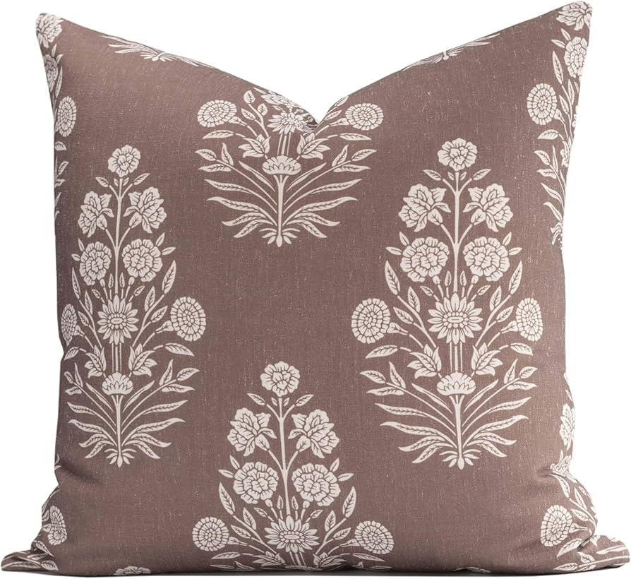 Crumbs Home Modern Farmhouse Fall Linen Indoor Outdoor Throw Pillow Cover Only, 20"x20" Water Rep... | Amazon (US)