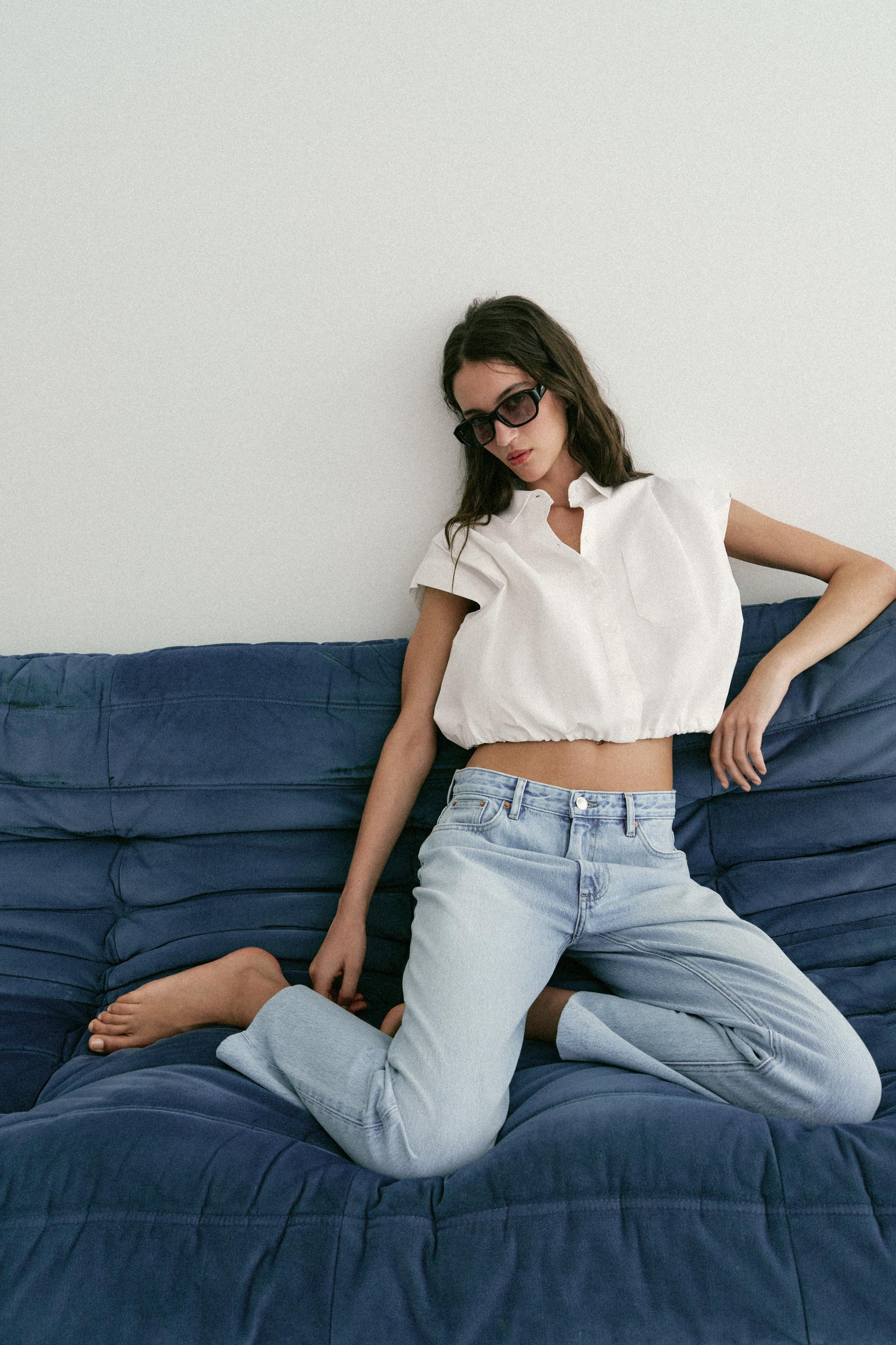 BALLOON CROPPED SHIRT | Zara US