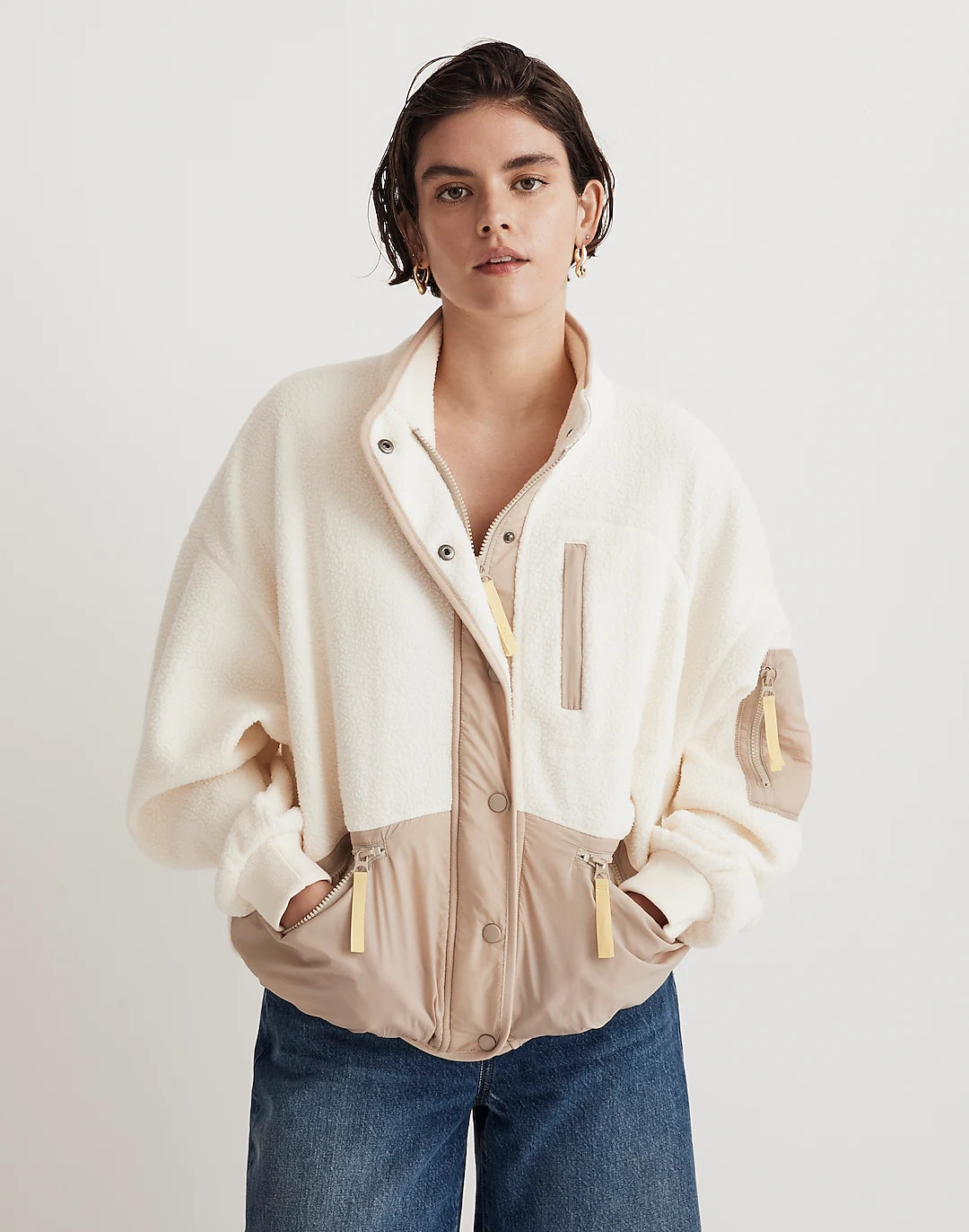 (Re)sourced Sherpa Snap-Front Jacket | Madewell
