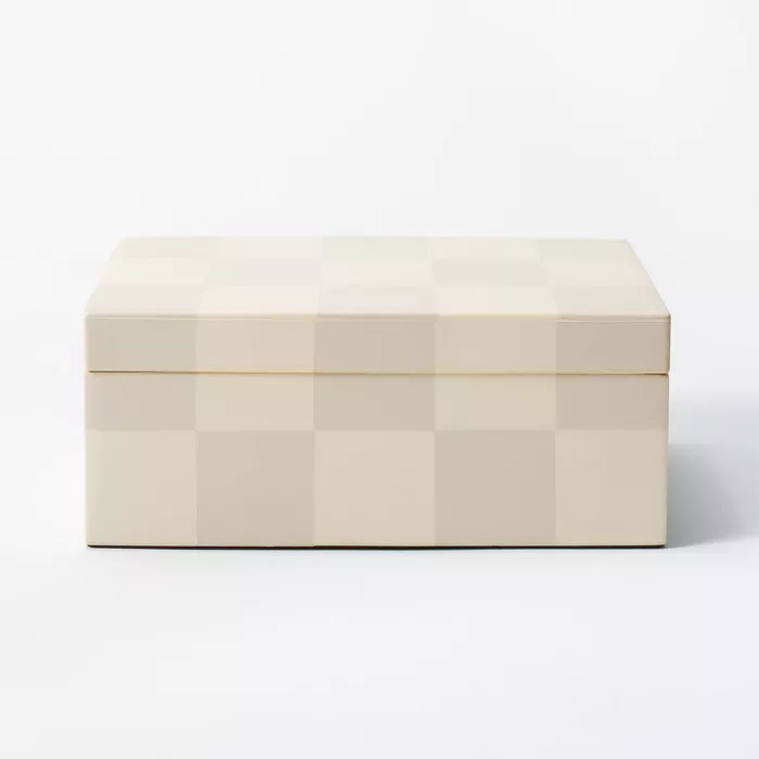Small Checkered Resin Box - Threshold™ designed with Studio McGee | Target