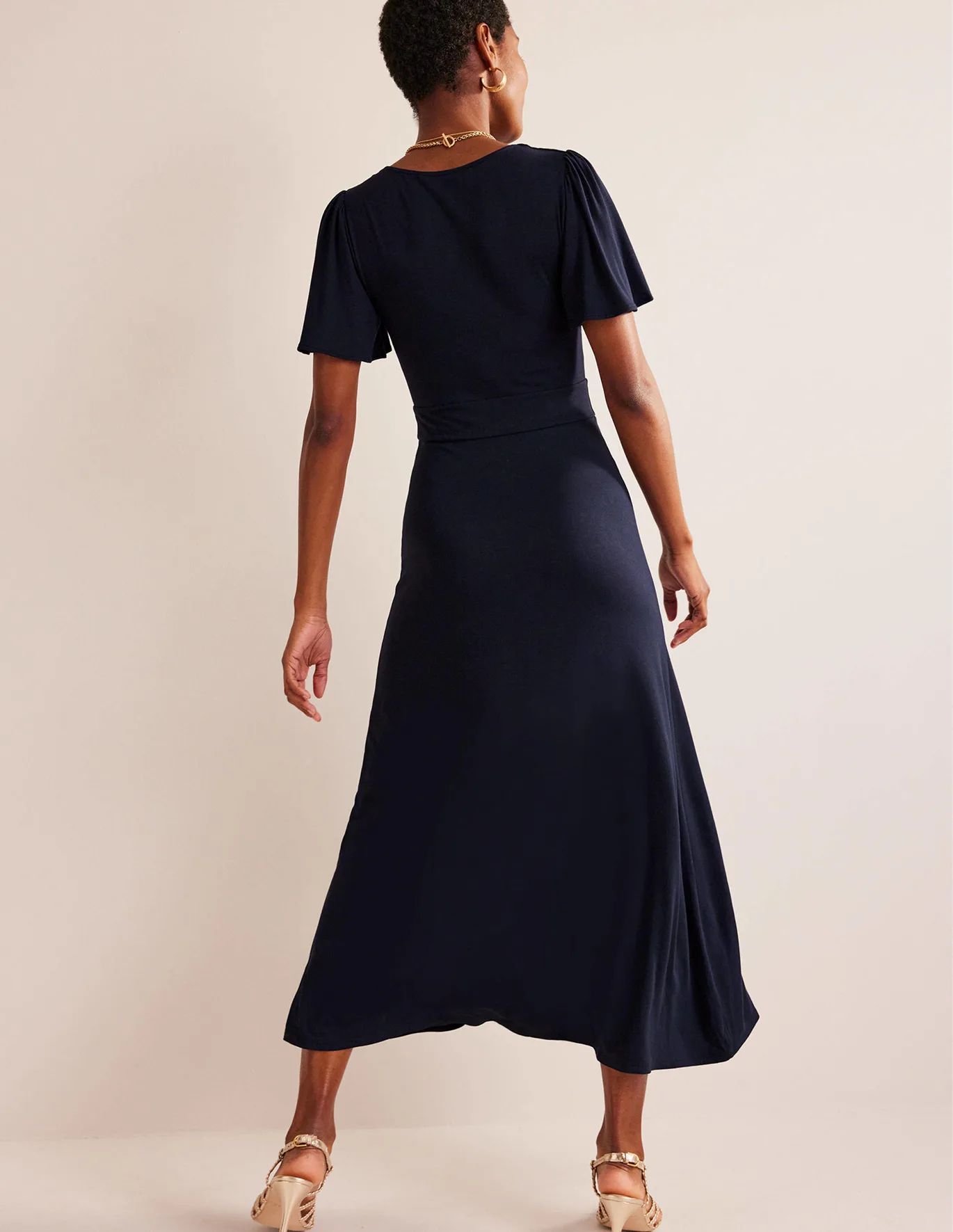 V-Neck Jersey Midi Dress | Boden (US)