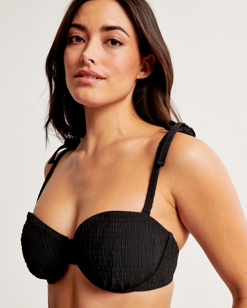 Curve Love Tie-Strap Underwire Bikini Top | Abercrombie & Fitch (US)