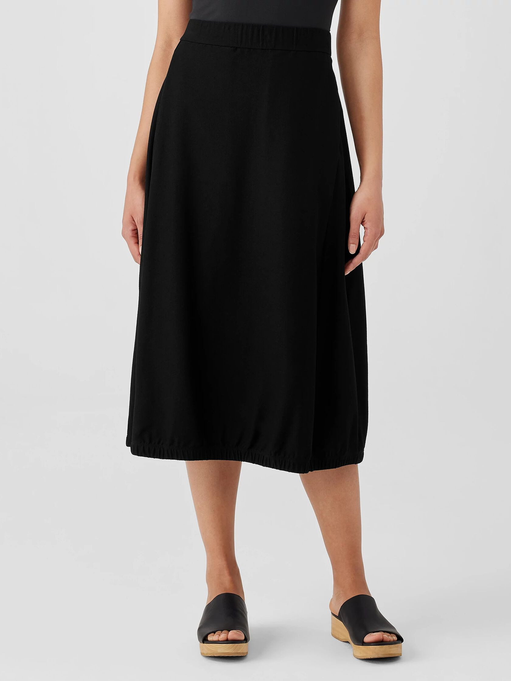 Washable Stretch Crepe Lantern Skirt | Eileen Fisher
