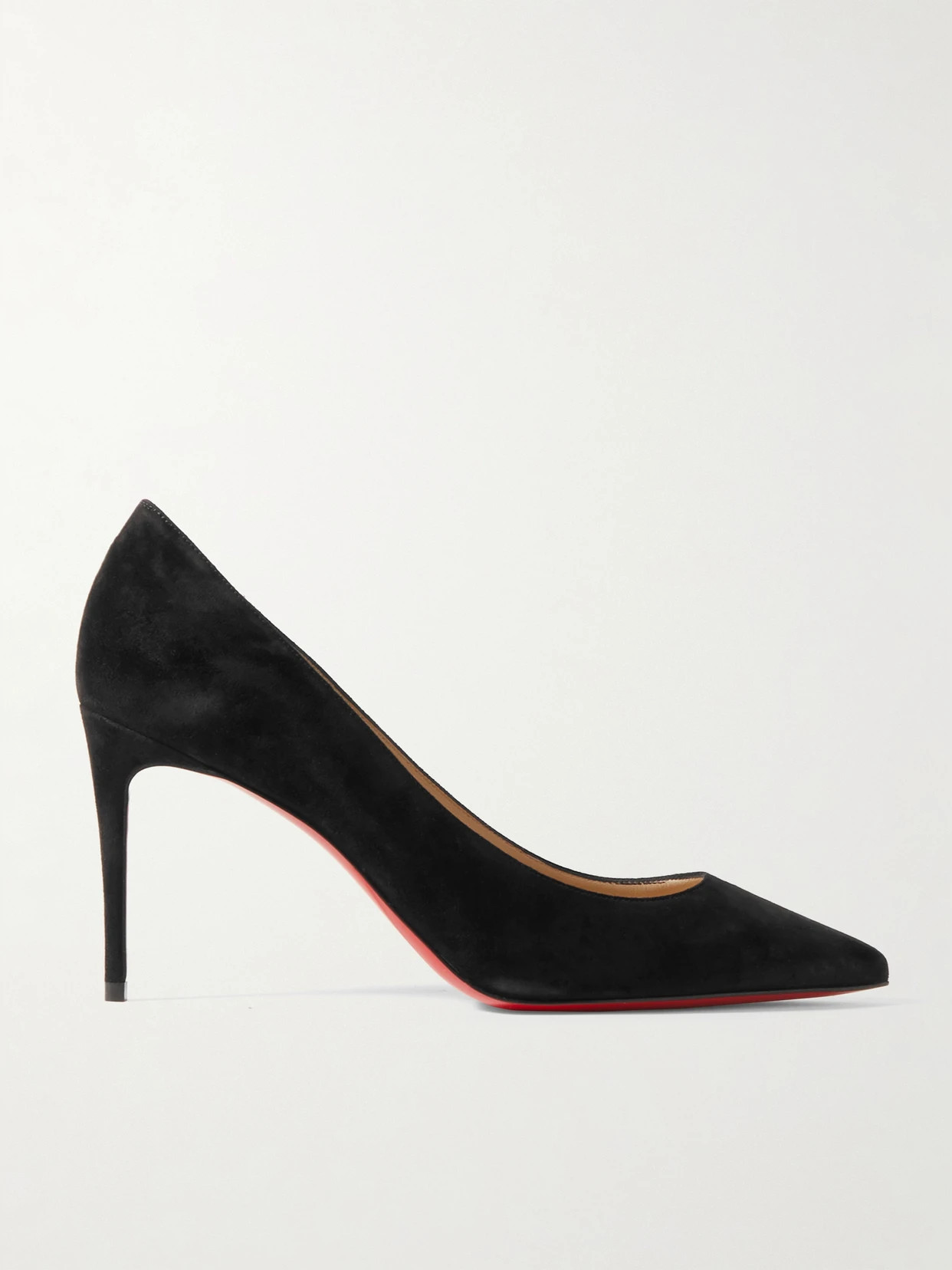 Christian Louboutin - Kate 85 Suede Pumps - Black | NET-A-PORTER (UK & EU)