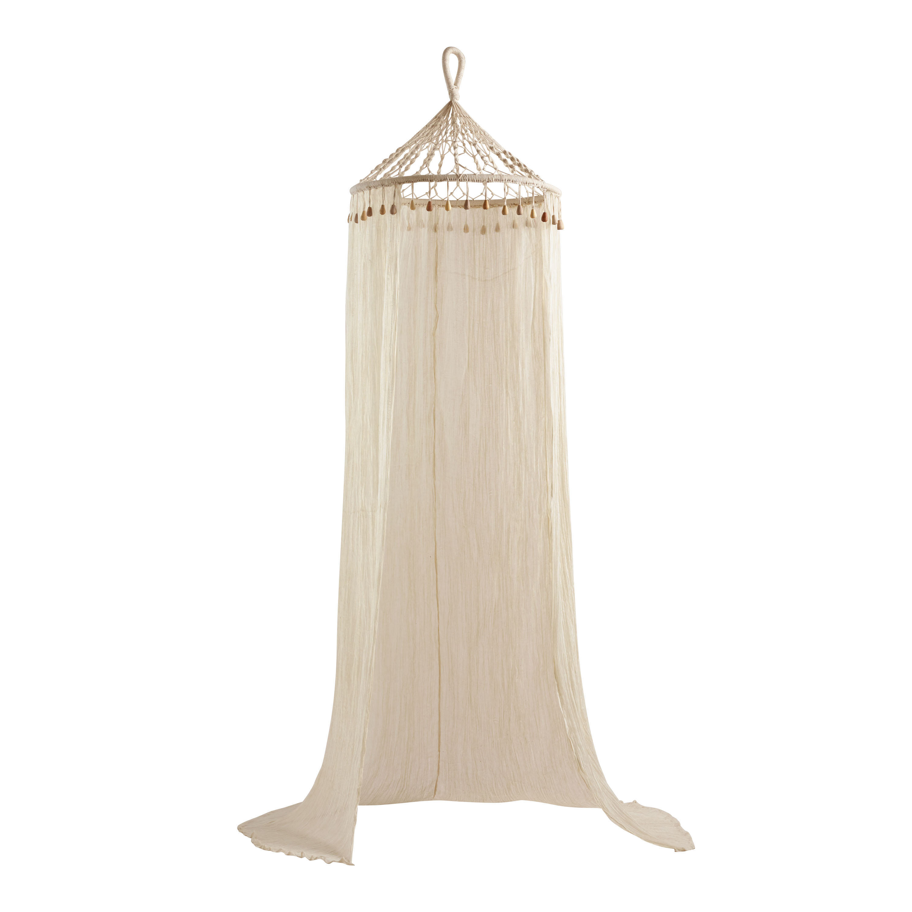 Boho Sheer Cotton Macrame Canopy | World Market