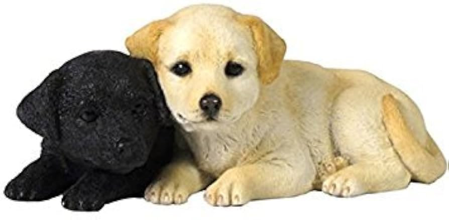 4.75 Inch Labrador Puppies Decorative Statue Figurine, Tan and Black | Amazon (US)