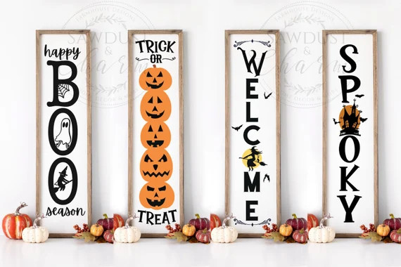 Halloween porch sign / Halloween Sign / porch sign / framed | Etsy | Etsy (US)