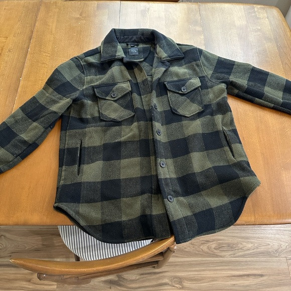 RDI black and green shacket women’s size L | Poshmark