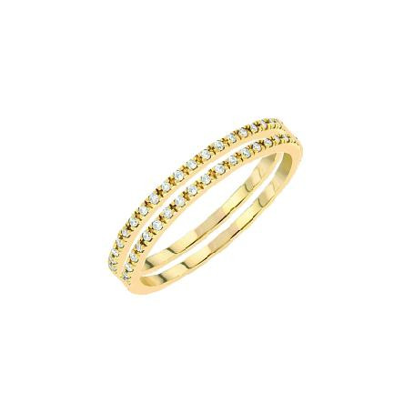 double row diamond pave pinky ring | Diamond Aupair