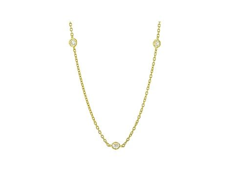 Judith Ripka 1.0ctw Round Yellow Bella Luce Diamond Simulant 14k Gold Clad 5-Station Necklace - 1... | JTV Jewelry