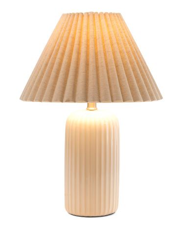 19in Fluted Ceramic Table Lamp | TJ Maxx