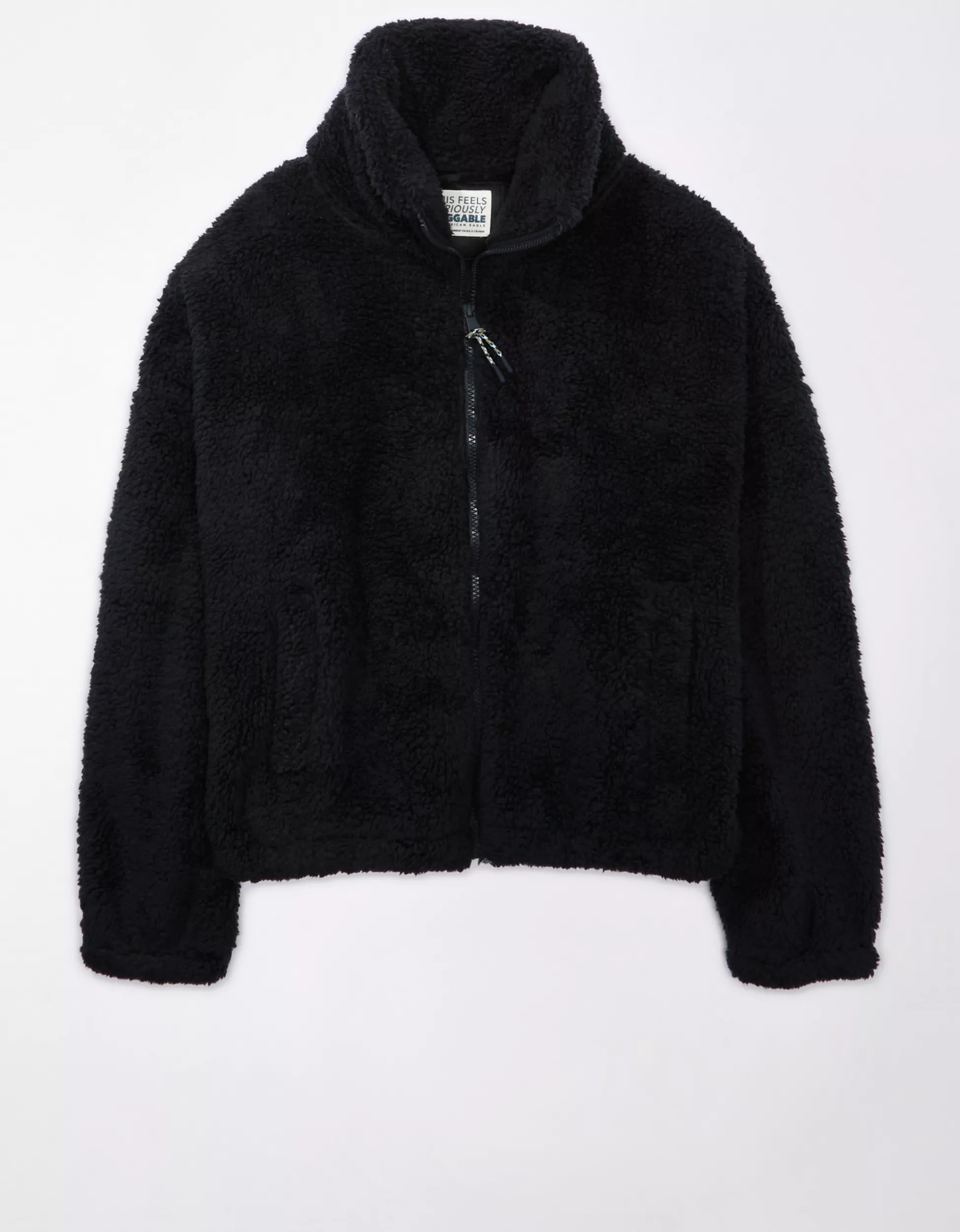 AE Zip-Up Bear Hug Sherpa Jacket | American Eagle Outfitters (US & CA)