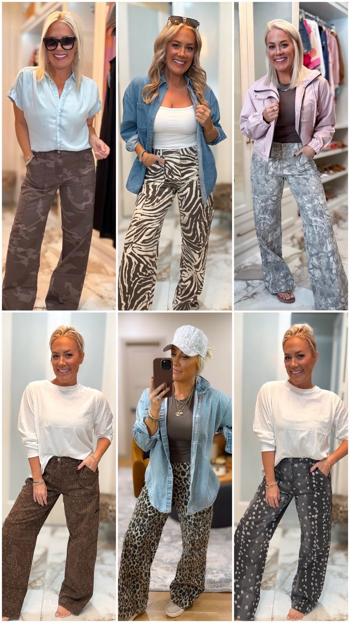 The viral $16 cargo pants from Walmart now in new prints for fall, size medium