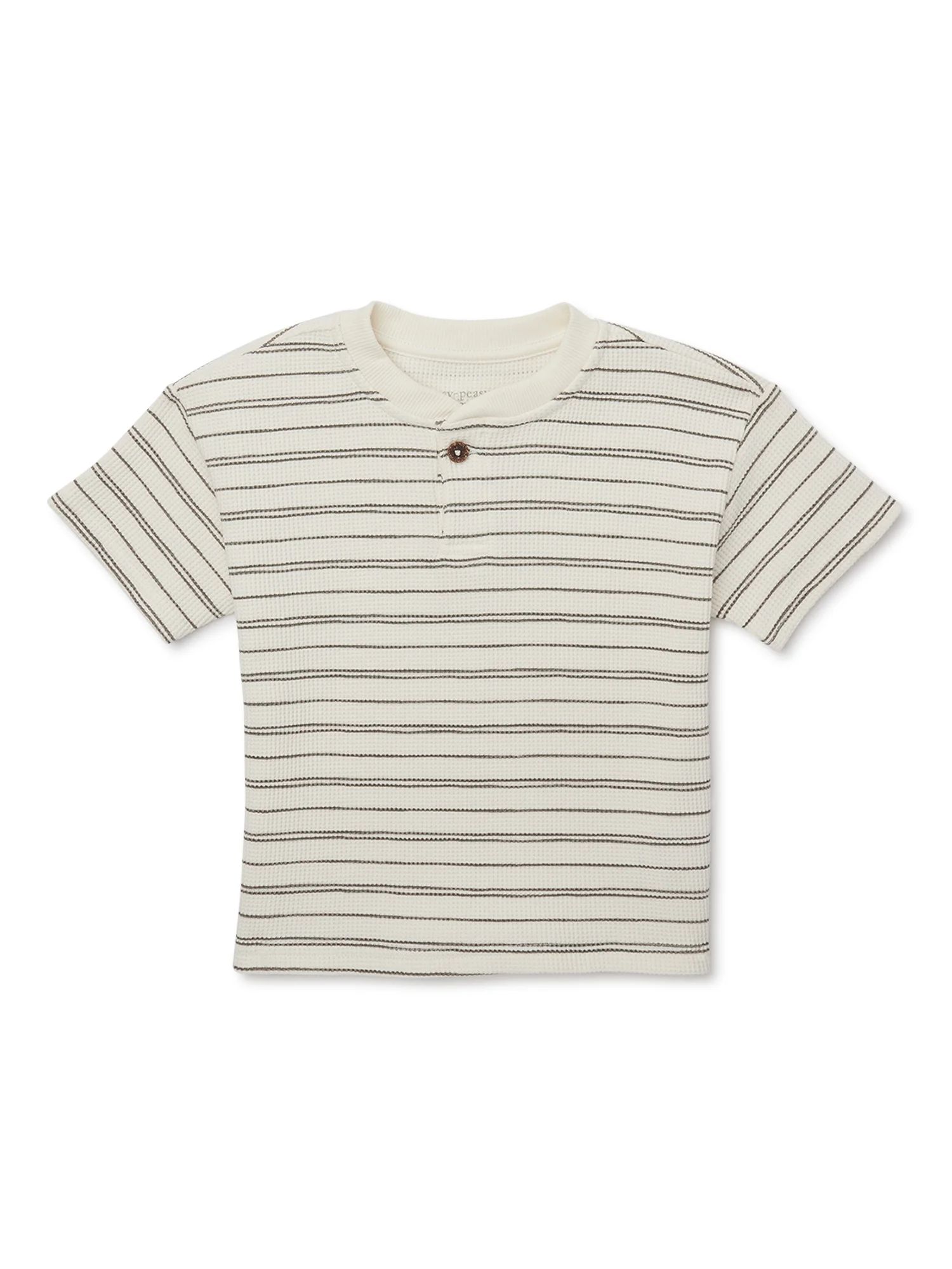 easy-peasy Toddler Boy Short Sleeve Waffle Henley T-Shirt, Sizes 18M-5T | Walmart (US)