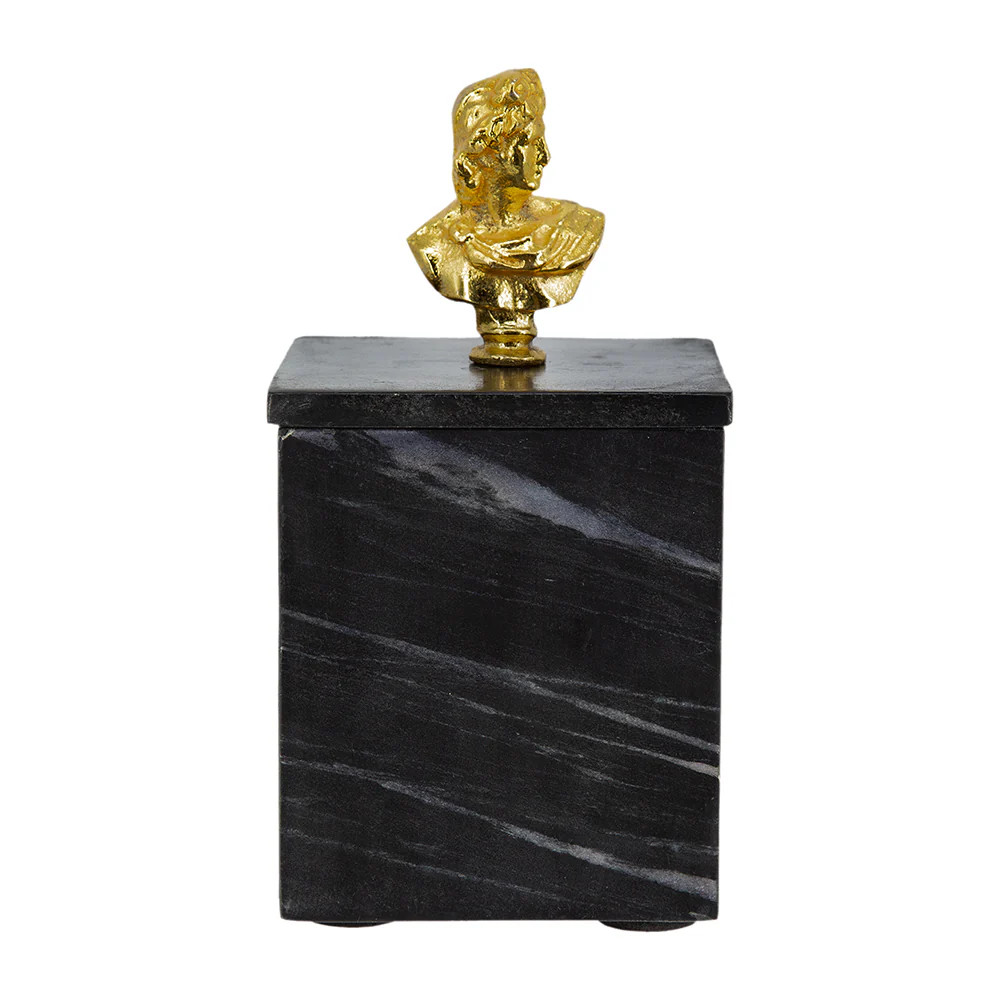Black Marble Bust Box | Modern Locke