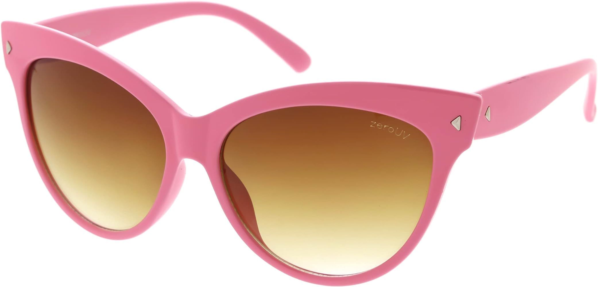 zeroUV - Oversize Vintage Mod Womens Fashion Cat Eye Sunglasses 59mm | Amazon (US)