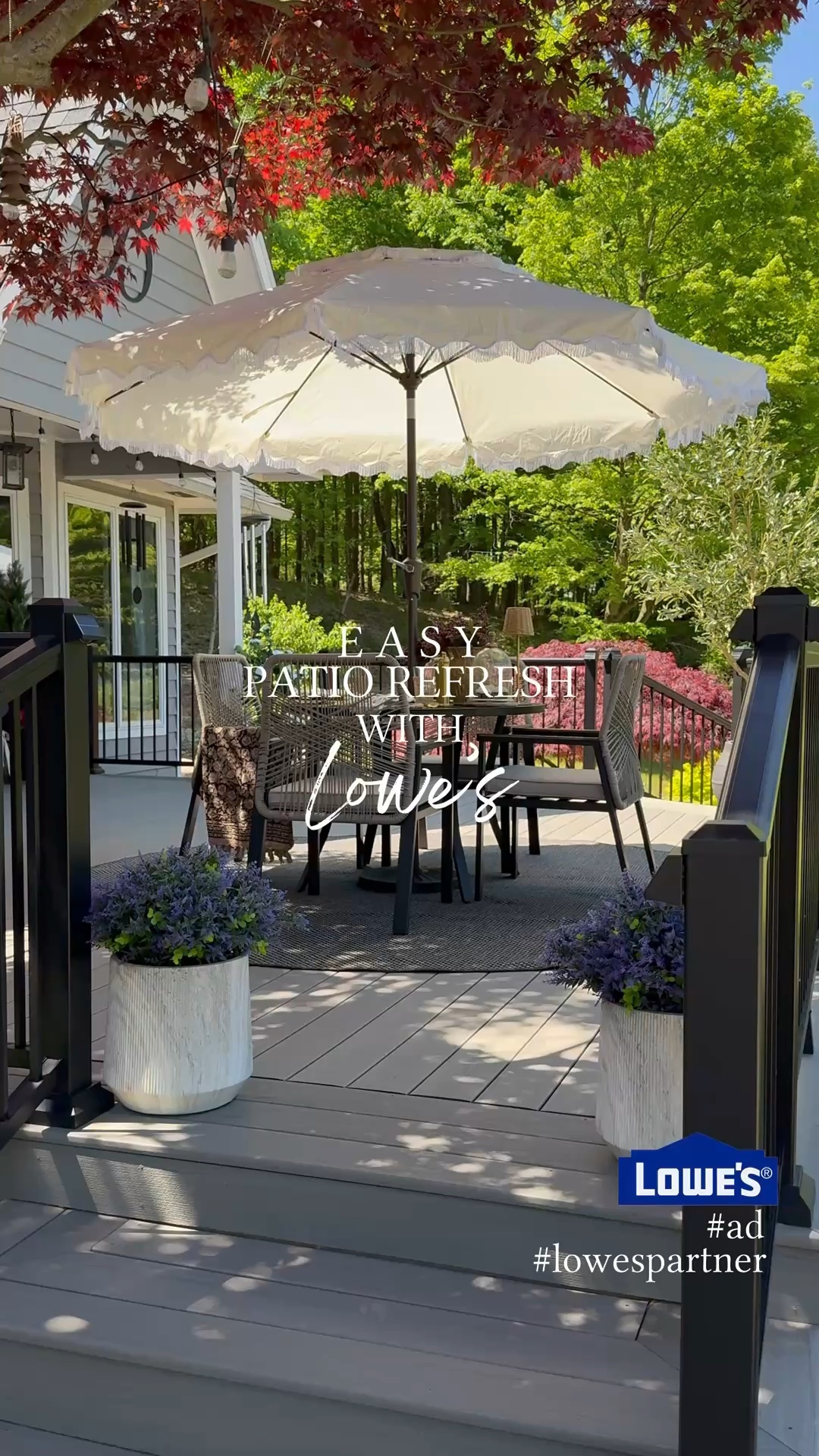 #ad Easy Patio Refresh With Lowe’s

There’s just something about summer evenings on the porch that feels extra special. A few simple updates from @Lowe's made this space feel warmer, more inviting, and like our own little outdoor retreat to slow down and enjoy all season long.

@loweshomeimprovement #lowespartner #patiofurniture #outdoorliving #patiodecor outdoor living | porch inspiration | cozy patio | summer porch | patio season | outdoor entertaining | backyard inspiration | neutral decor | designer inspired | outdoor styling | cozy outdoor space | patio refresh | outdoor decor ideas | covered porch ideas | warm neutral decor | summer home inspiration | inviting outdoor space | elegant patio | porch styling | outdoor hosting | timeless outdoor decor | relaxed home style | cozy evenings | outdoor retreat | patio inspiration

#LTKHome #LTKSaleAlert #LTKSeasonal