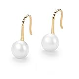 GLLBTPT Pearl Earrings 925 Sterling Silver Drop Dangle Pearl Earrings Handmade Pearl Jewelry Gift Id | Amazon (US)