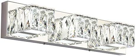 ZUZITO LED Bathroom Vanity Lighting Fixtures Modern Crystal Vanity Light Over Mirror White Light(... | Amazon (US)