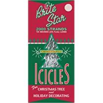 BRITE STAR Silver 18-Inch Icicle Tinsel - 2000 Strands ... (6) | Amazon (US)