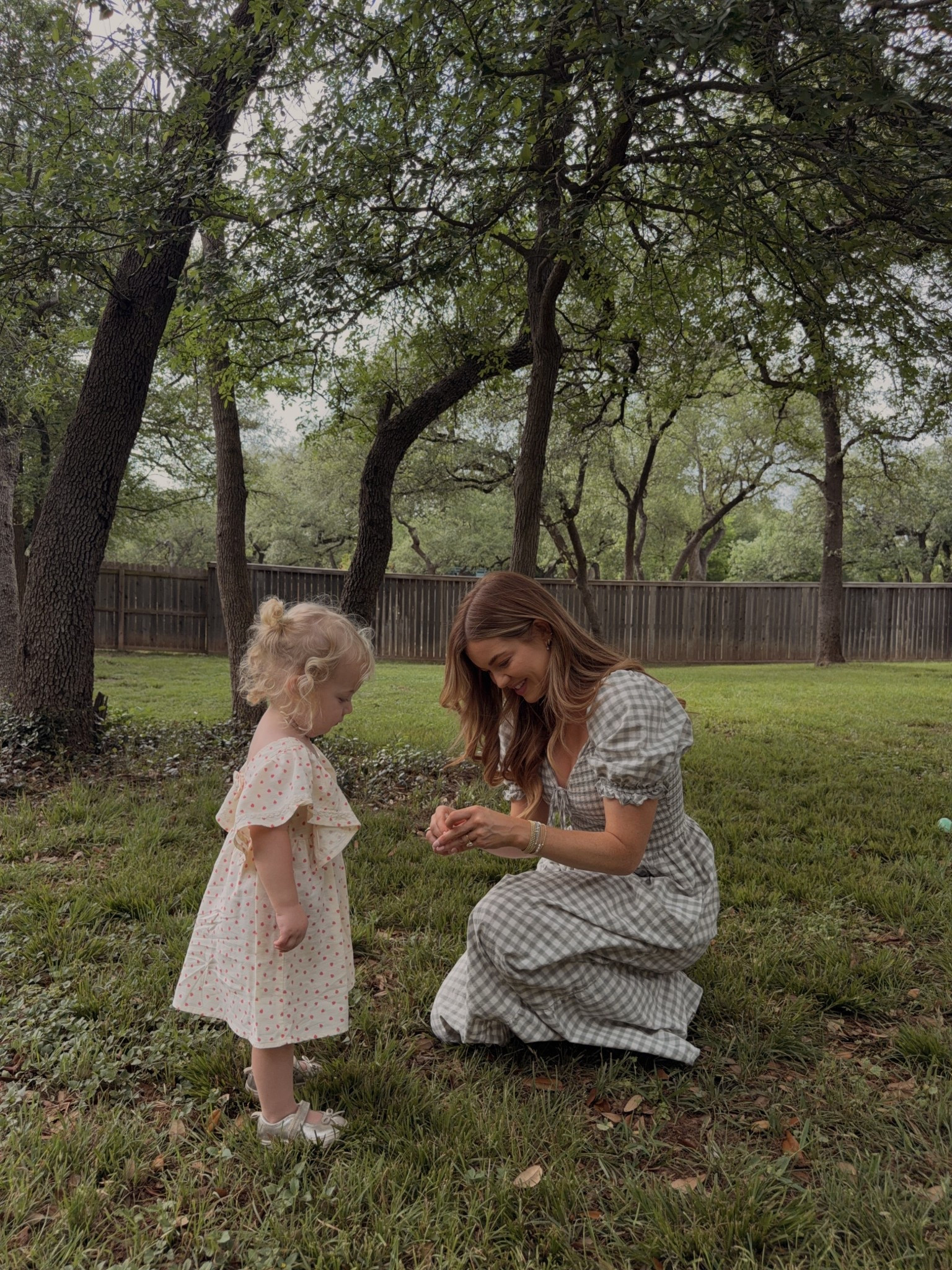 our outfits 🫶🏼 i’m wearing xs in my gingham maxi dress 