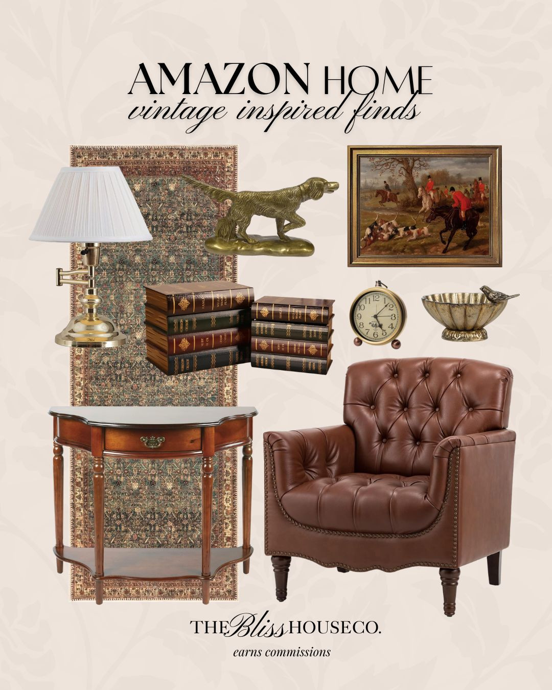 Vintage-inspired Amazon home finds. 🦢 Classic pieces, warm wood tones and timeless accents that give any space an old-world feel.

Amazon vintage decor, traditional home decor, antique style decor, vintage inspired home, leather accent chair, vintage rug style, classic home accents, traditional living room decor, timeless home styling, warm wood furniture. 

 #LTKHome
