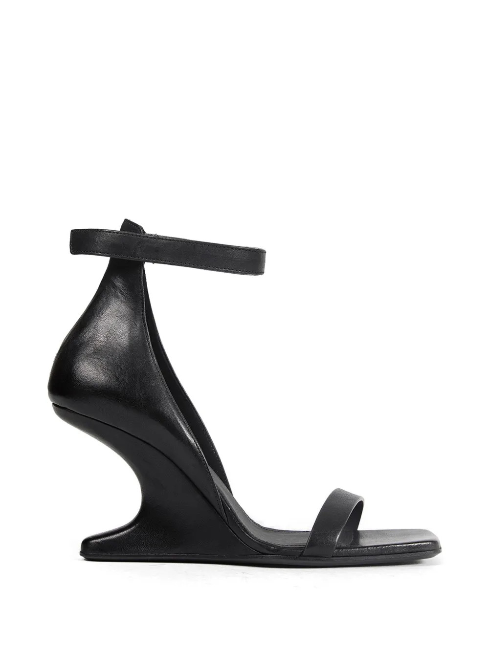 Rick Owens Cantilever Ankle Strap Sandals | Black | FARFETCH | Farfetch Global