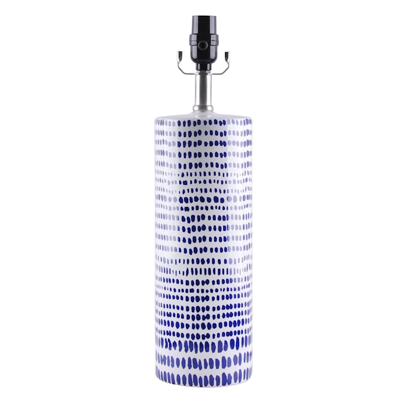 Tracey Boyd Blue & White Patterned Table Lamp, 19" | At Home