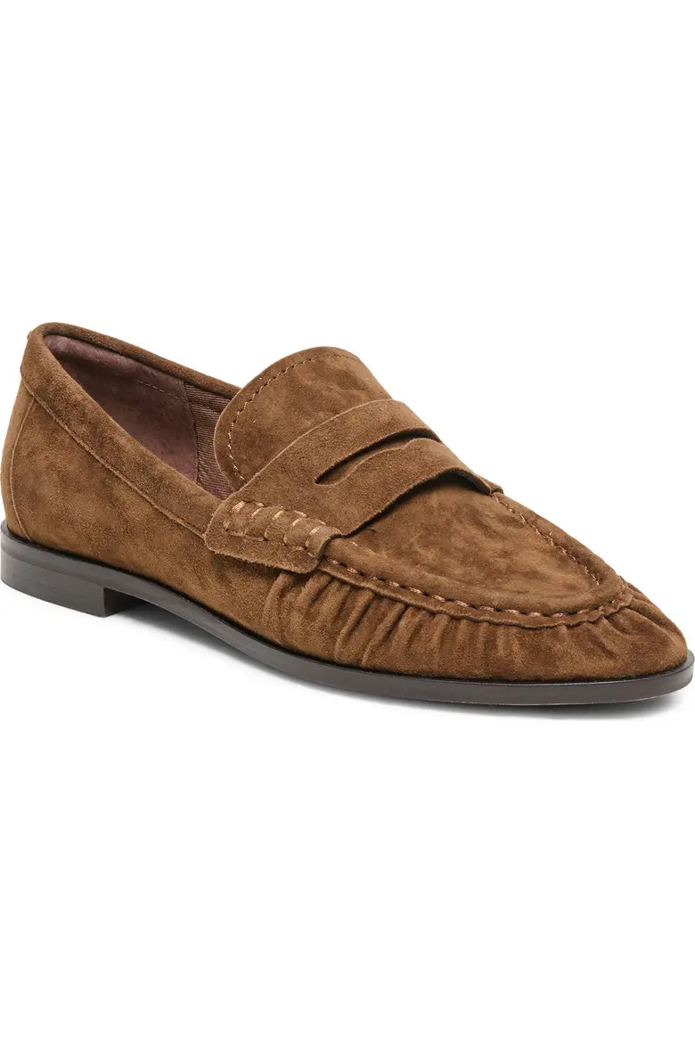 Dolce Vita Baxen Penny Loafer in Chestnut Suede at Nordstrom, Size 6.5 | Nordstrom
