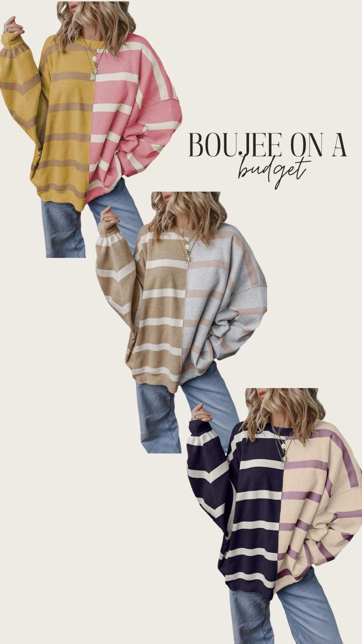 These color blocking, oversized sweatshirts look almost 👀 identical to the FP ones! 🙌🏼 

#LTKStyleTip #LTKFindsUnder100 #LTKFindsUnder50