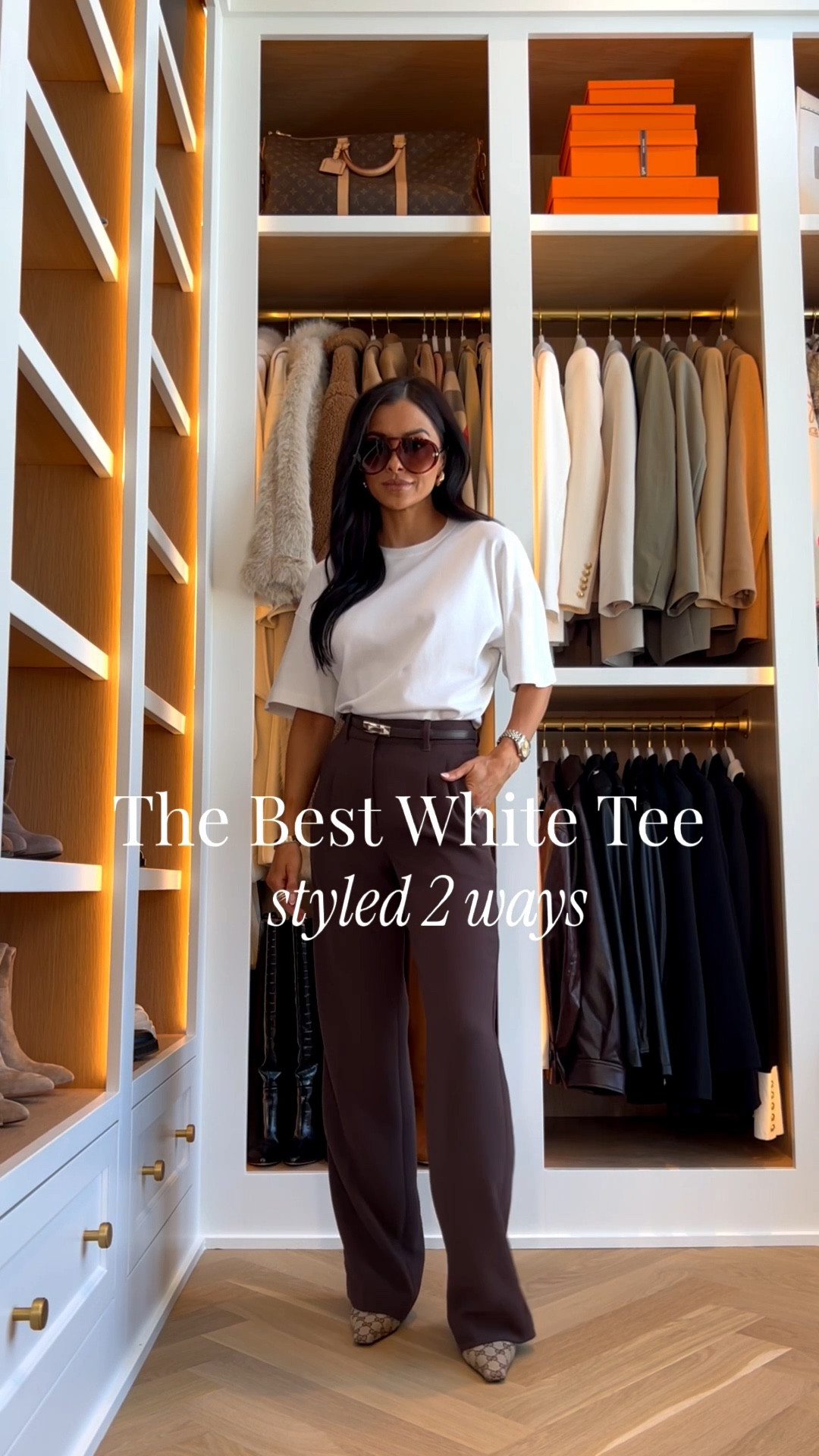 The best white tee styled two ways. This white tee from Aritzia is the elevated basic I tell all my friends to buy because it is not sheer and subtly cinches the waist. One look pairs it with the Aritzia Effortless Crepette pant and a Zara faux leather jacket, and the other with classic denim and a faux fur coat for cozy spring outfit inspiration.

White Tee - wearing an XS
Aritzia Pants - wearing size 0, available in multiple lengths
Adolge Denim - wearing a 24, runs TTS
Linking similar faux fur coats

miamiamine aritzia barclay t shirt best white tee spring outfit ideas aritzia effortless crepette pant zara faux leather jacket casual denim outfits elevated basics capsule wardrobe staples everyday outfit inspiration chic minimalist style



#LTKOver40 #LTKPetite #LTKootd