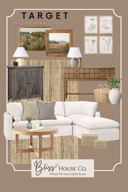 Create your cozy corner with Target's farmhouse favorites 🏡✨ From rustic chic furniture to warm, textured throws, find everything you need to bring homey comfort to every room 

#LTKHome #LTKStyleTip