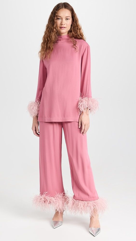 Sleeper Black Tie Pajama with Detachable Feathers | Shopbop | Shopbop