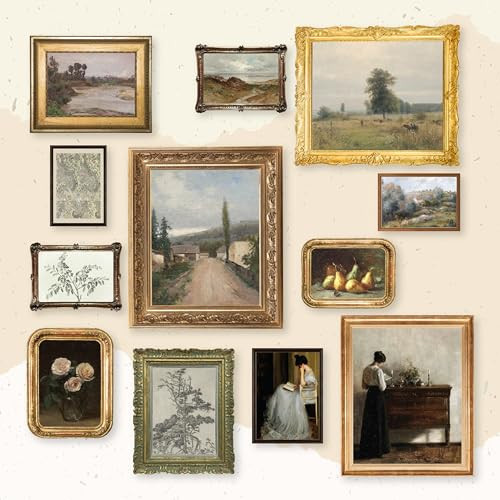 97 Decor Vintage Wall Art Prints - Vintage Pictures Wall Decor, Moody Gallery Wall Art, French Country Landscape Paintings Farmhouse Antique Posters for Home Bedroom (8x10 Unframed) | Amazon (US)