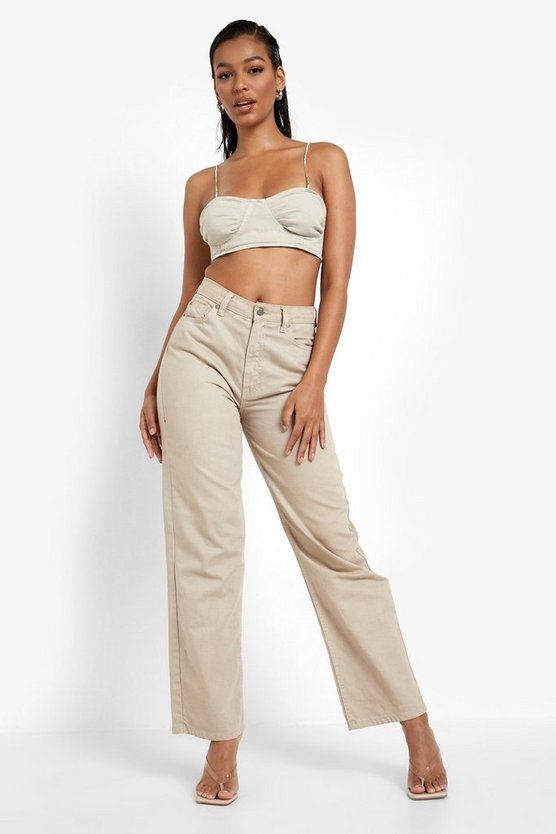 Ruched Bralette With Diamante Straps | Boohoo.com (US & CA)