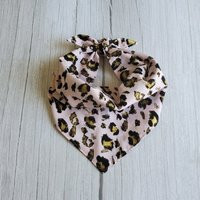 Gold Leopard Print Dog Bandana - Pink Tie On Pet Scarf | Etsy (US)
