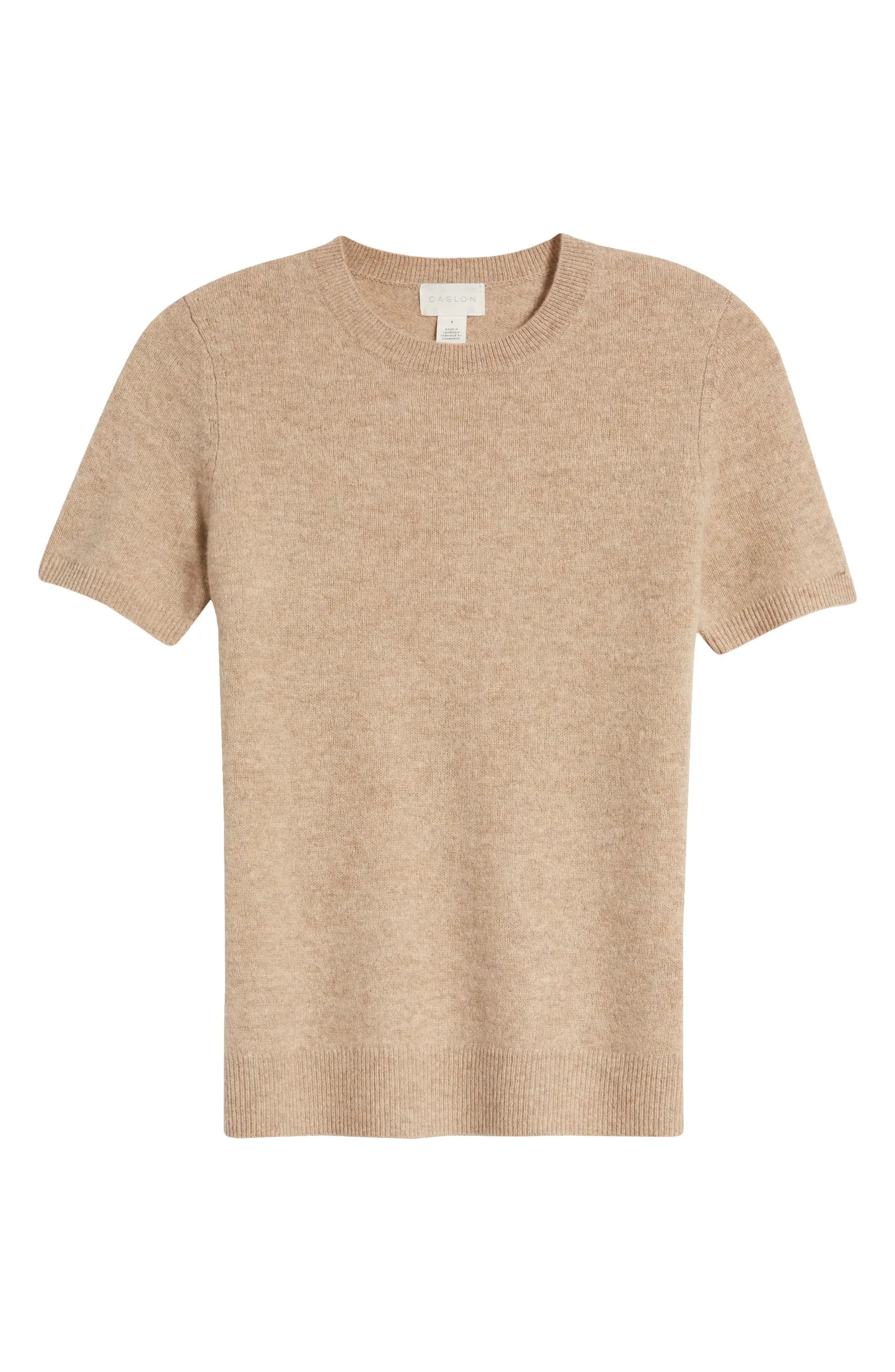 Short Sleeve Wool & Cashmere Sweater | Nordstrom