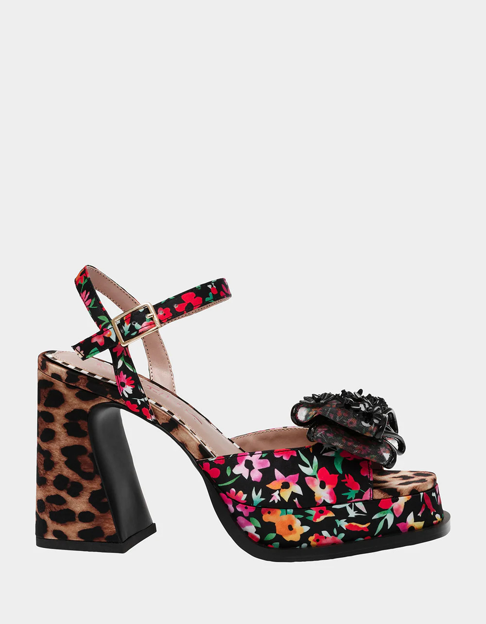 LILIE BLACK DITSY FLORAL Platform Sandal | Women's Heels | Betsey Johnson