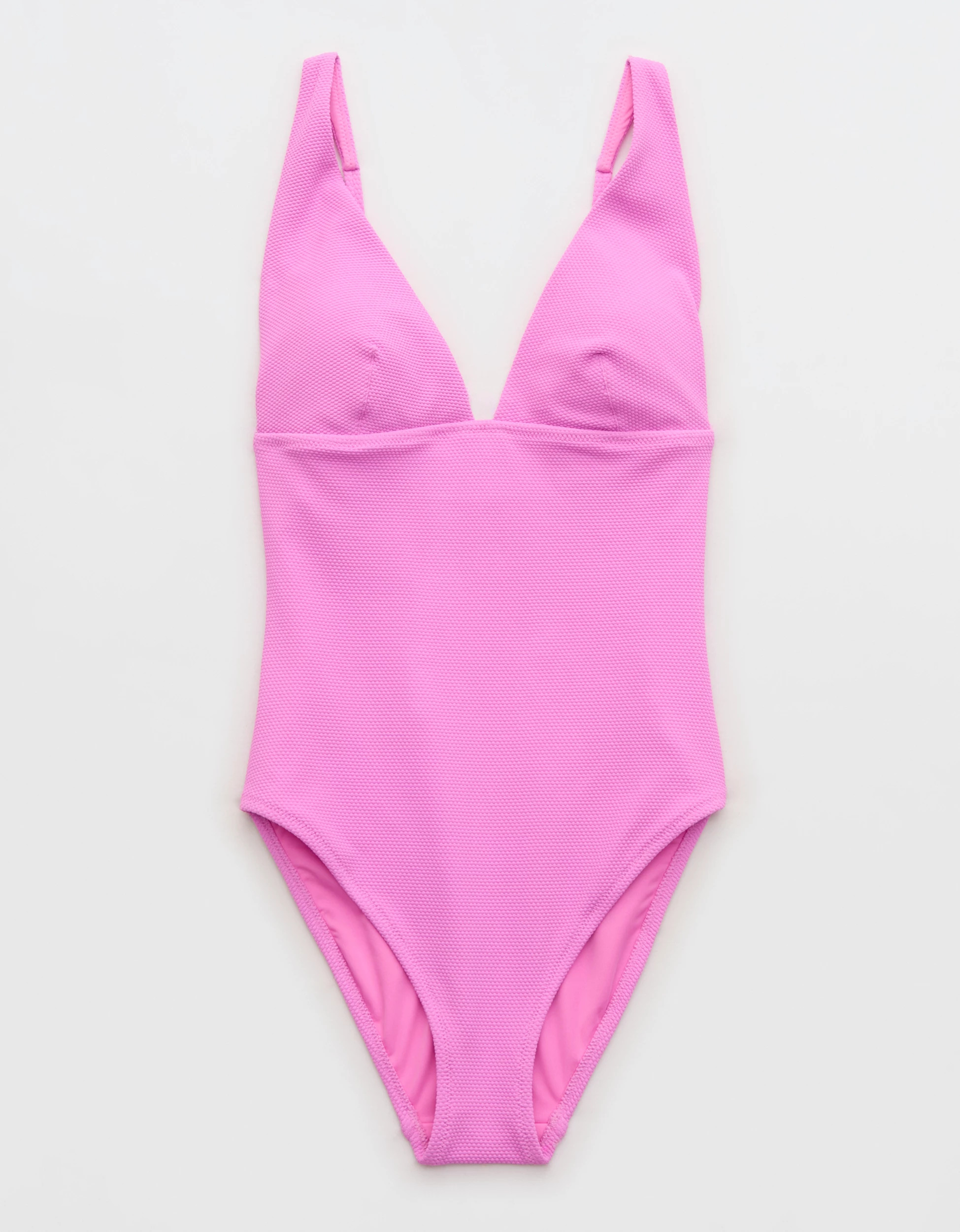 Aerie Pique Full Coverage One Piece Swimsuit | Aerie