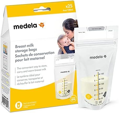 Medela Inc Breast Milk Storage Bags, White, 25 Count | Amazon (CA)