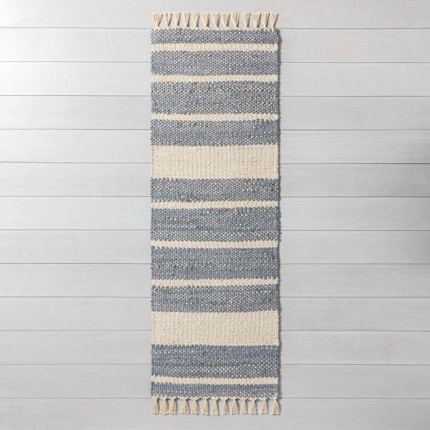 Jute Stripe with Tassel Fringe Rug Gray - Hearth & Hand™ with Magnolia | Target