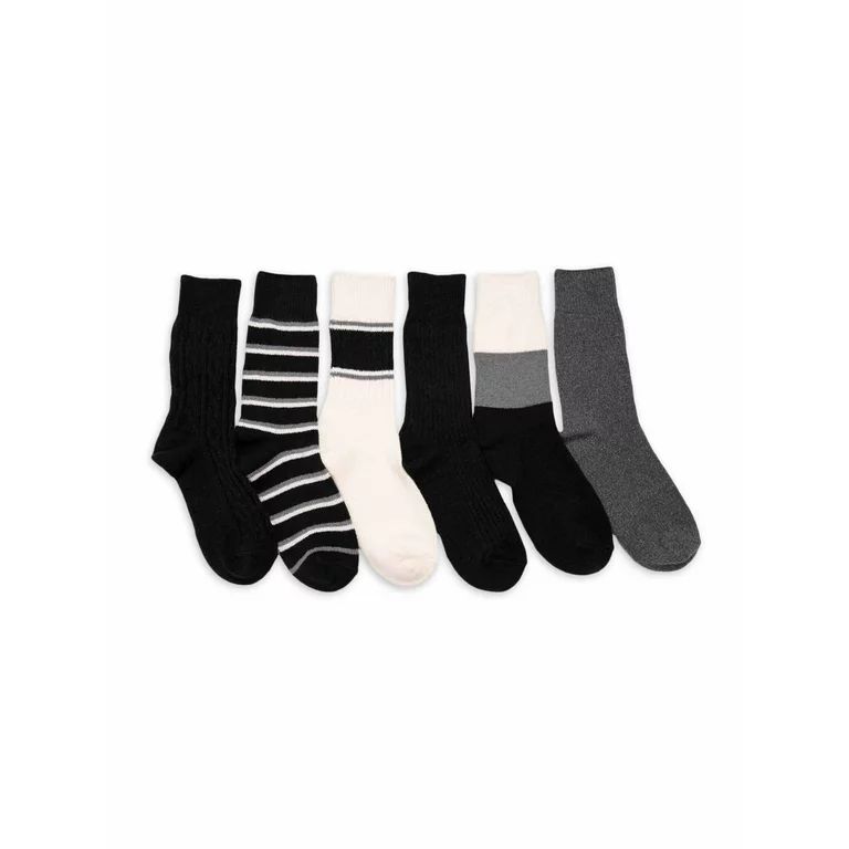 Muk Luks Women's Crew Boot Socks, 6-Pack, Sizes 6-10 | Walmart (US)