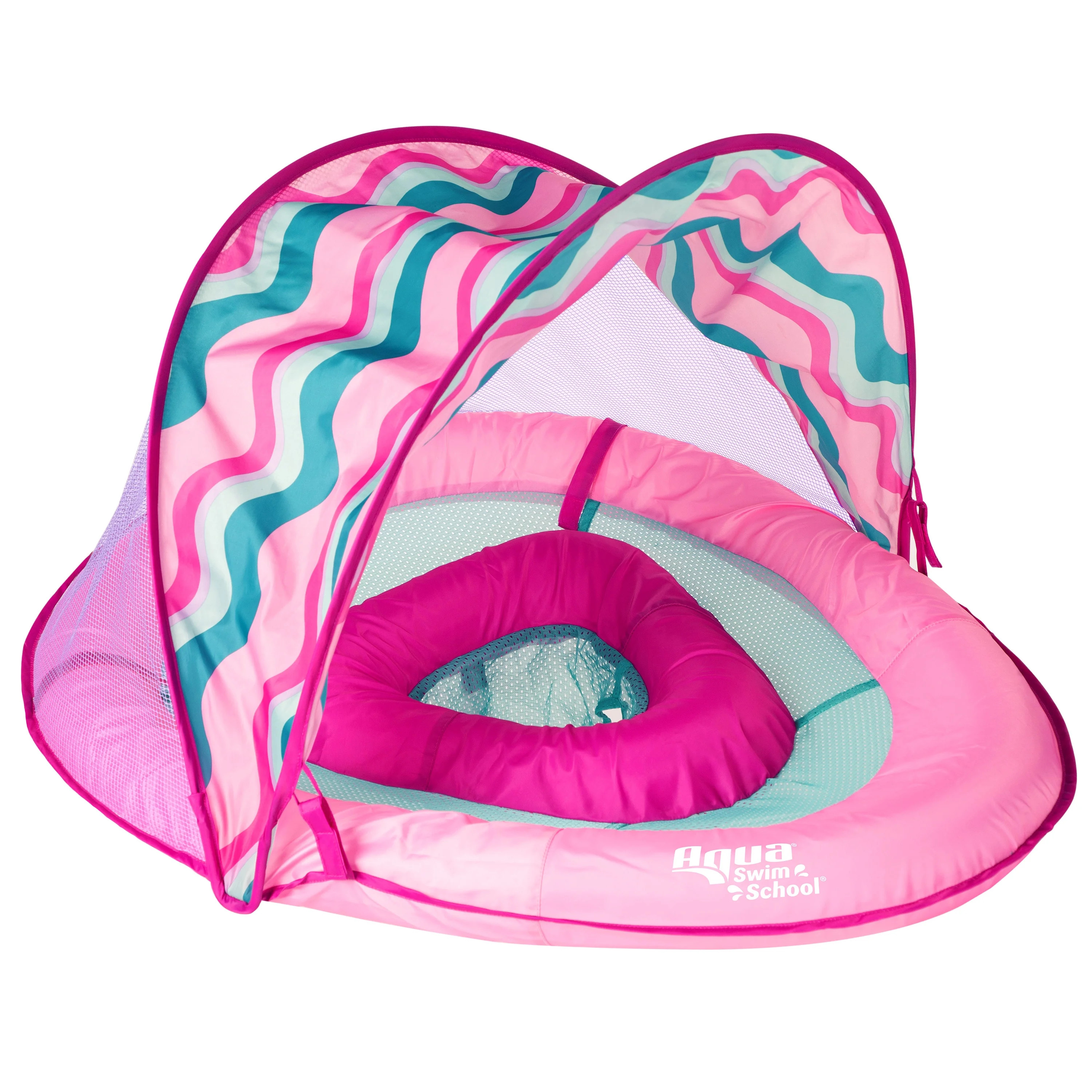 Aqua SwimSchool Grow-with-Me BabyBoat Pool Float for Infants 6-24 Months, Pink | Walmart (US)