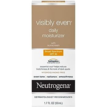 Neutrogena Visibly Even Daily Facial Moisturizer With Broad Spectrum SPF 30 Sunscreen, Essential ... | Amazon (US)