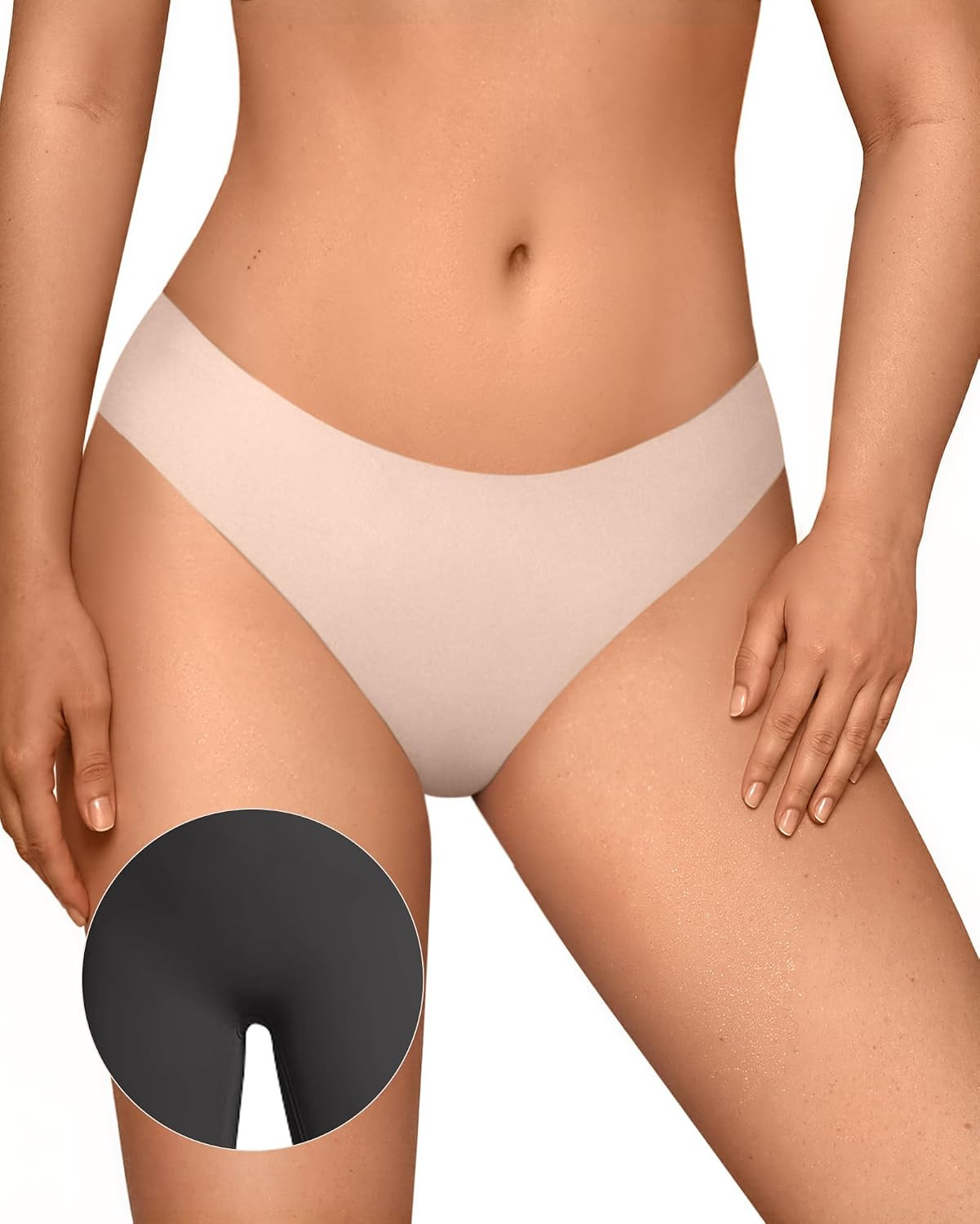 OEAK Seamless Thongs for Women Invisible Thongs No Show Thong Panty Liners Tangas Comfortable Workout G-Strings Underwear | Amazon (US)