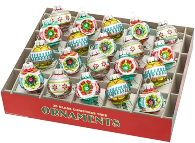 Shiny Brite Festive FETE 20 Count 1.25" Half Reflector Half Rounds | Amazon (US)