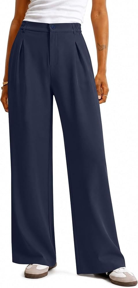 LOMON Womens Wide Leg Dress Pants 2026 Trendy Office Work Trousers | Amazon (US)
