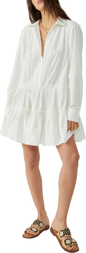 Free People Billie Long Sleeve Mini Shirtdress | Nordstrom | Nordstrom