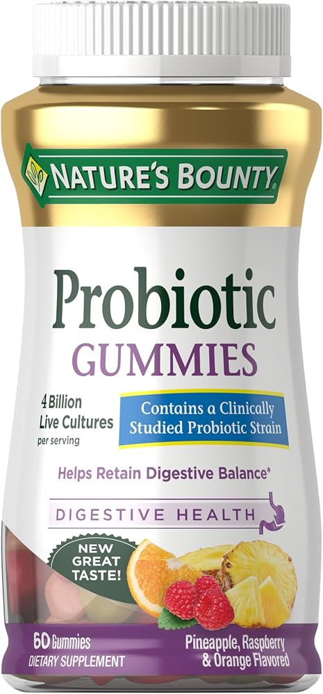 Nature's Bounty Probiotic Gummies, Immune Health & Digestive Balance, Pineapple, Raspberry and Or... | Amazon (US)